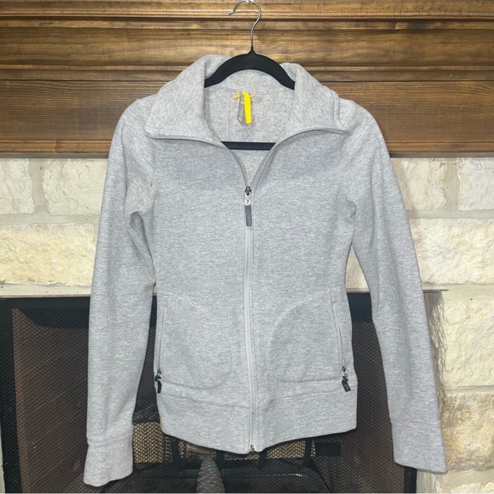 Gray Fleece Jacket Lole Lightweight Full Zip XS